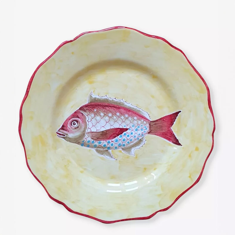 Fish Plate, D28cm, Yellow-0