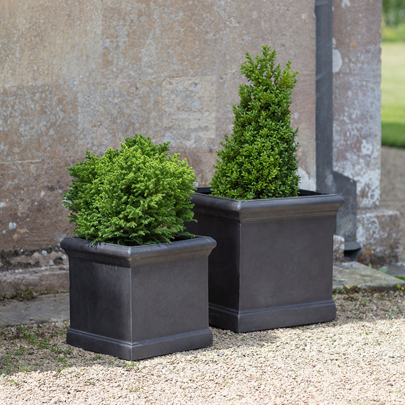 Boxgove Set of 2 Planters, Black-0