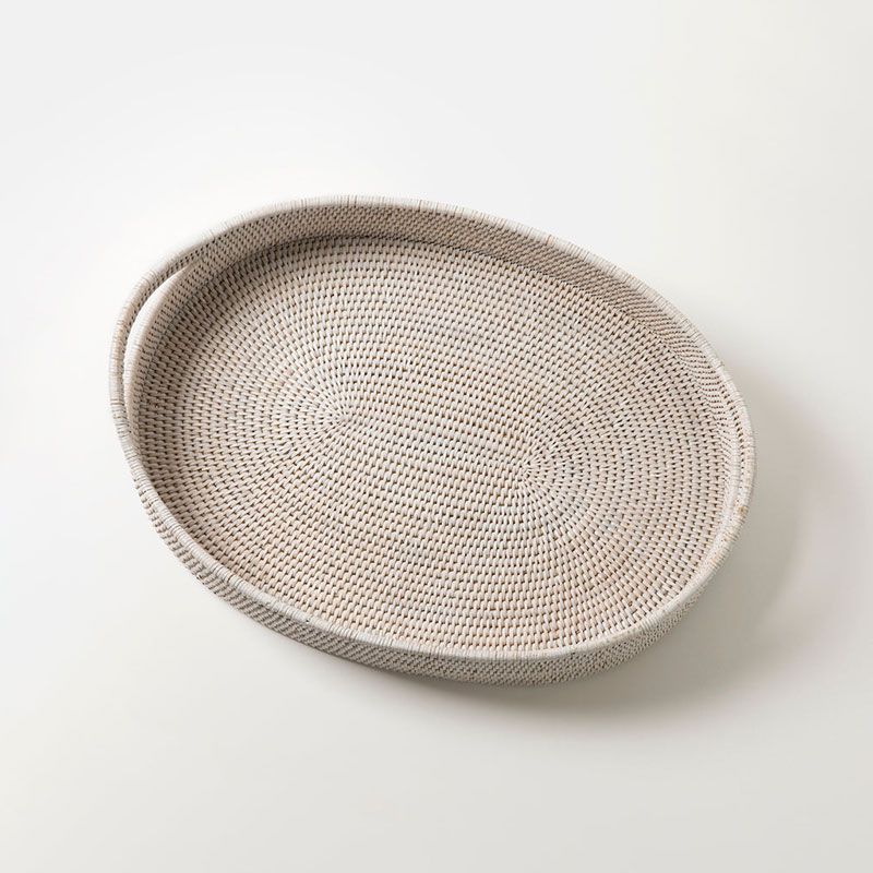 Pegu Rattan Tray, 55 x 40cm, White-2