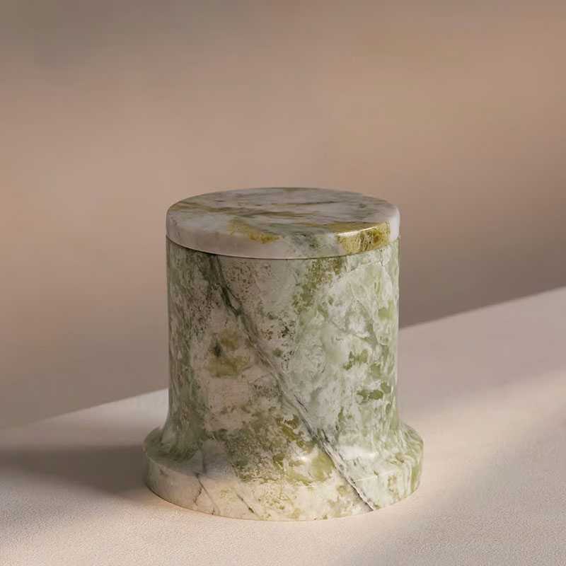 Sicilian Thyme & Apple Marble Candle, 250g, Jade-1