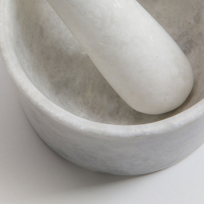 Mandalay Pestle & Mortar, D12cm, Marble-2