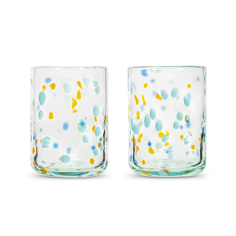 Alegria Set of 2 Tumblers, 350ml, Blue and Yellow-1