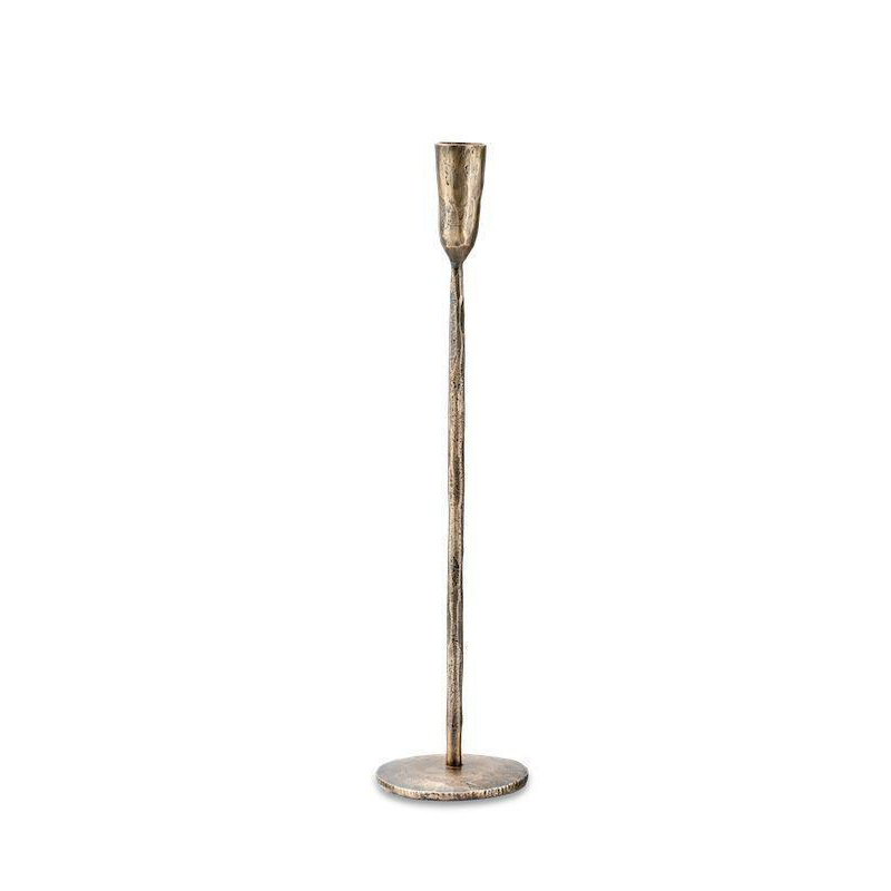 Mbata Candlestick H40cm, Antique Brass-1