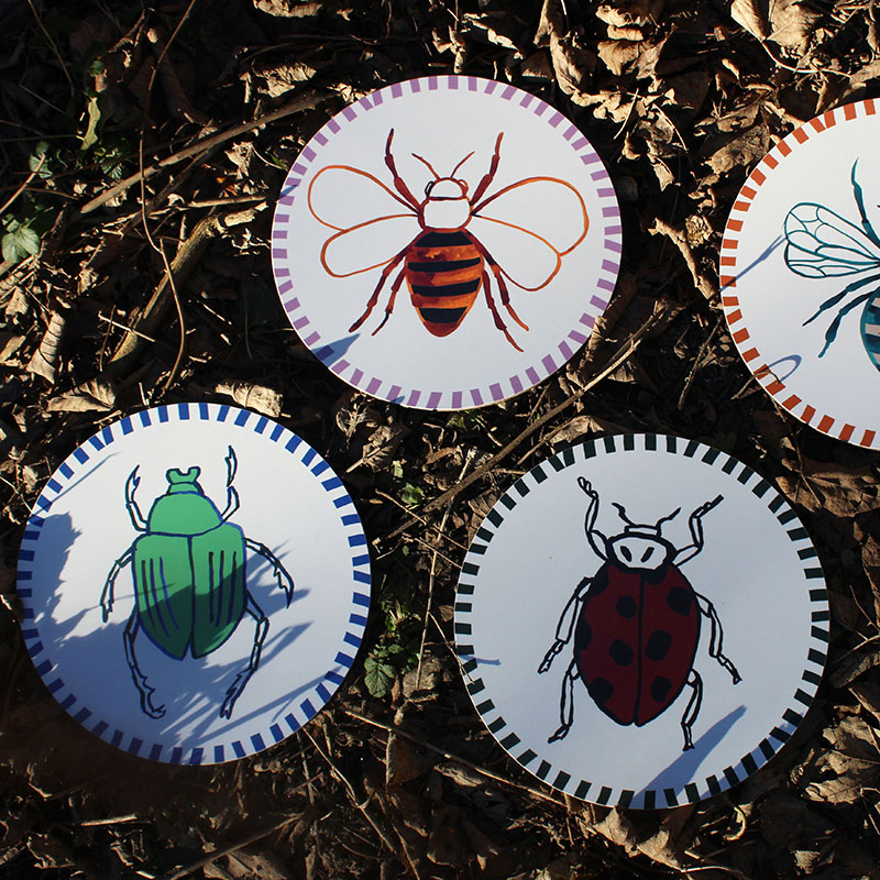 Beetle Placemat, D28cm, Multi-4