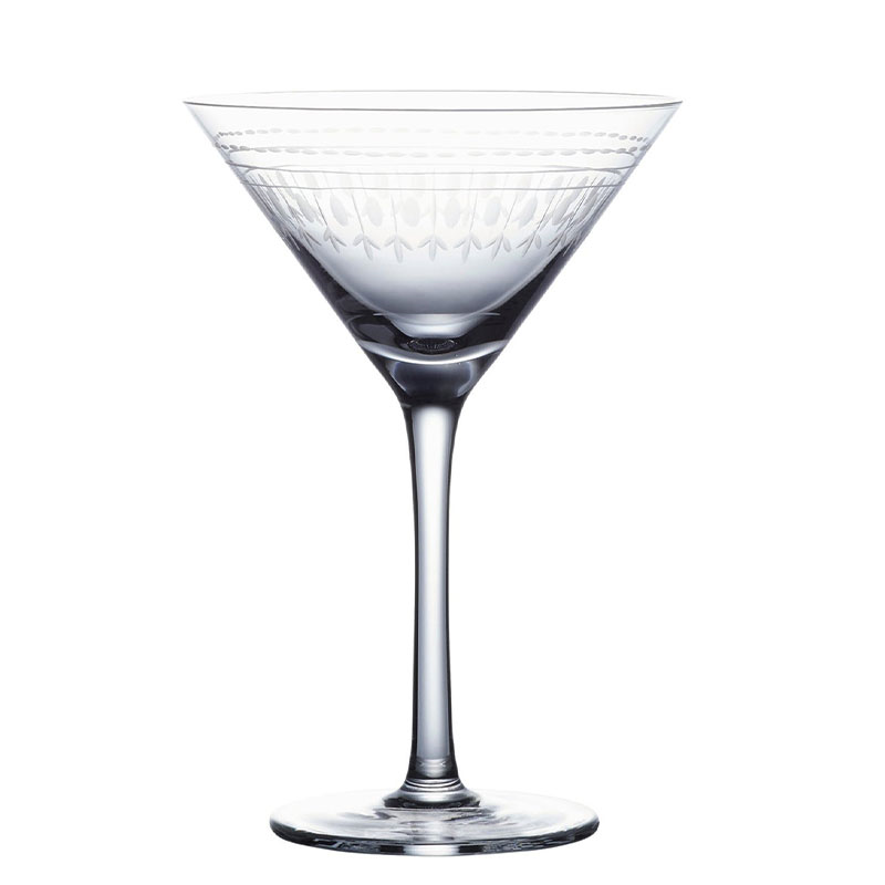 Ovals Set of 2 Martini Glasses, 142ml, Clear-0