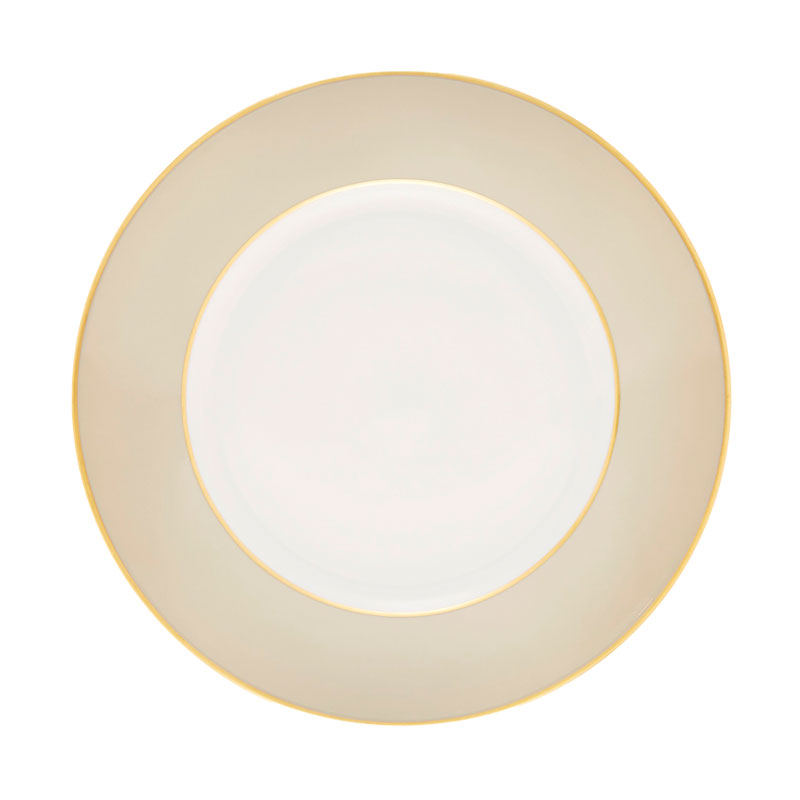 Sous Le Soleil Dinner Plate, D27.5cm, Matt Gold Classic Pearl Grey-0