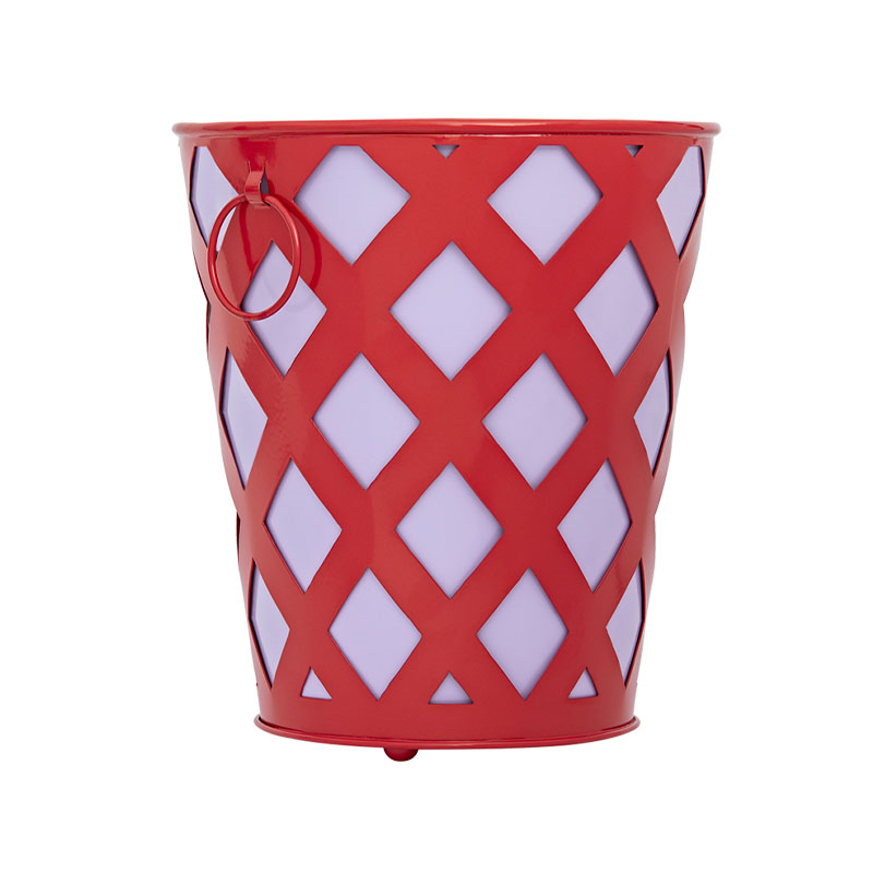 Trellis Planter, H21cm, Coral Red-2