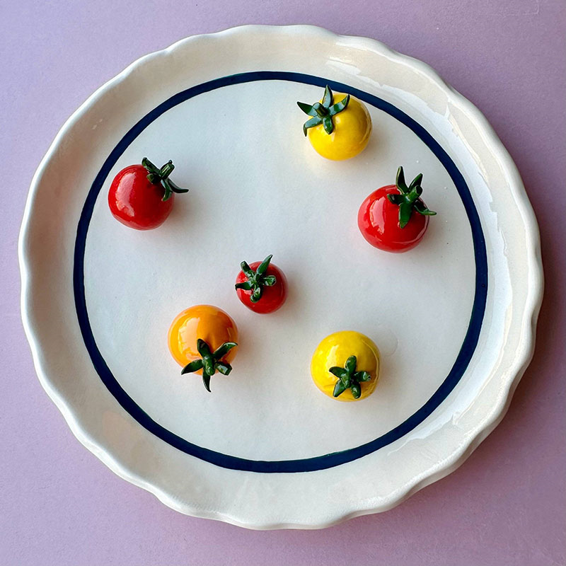 Minnie-Mae Studio Cherry Tomato Plate, D22cm, Multi-0