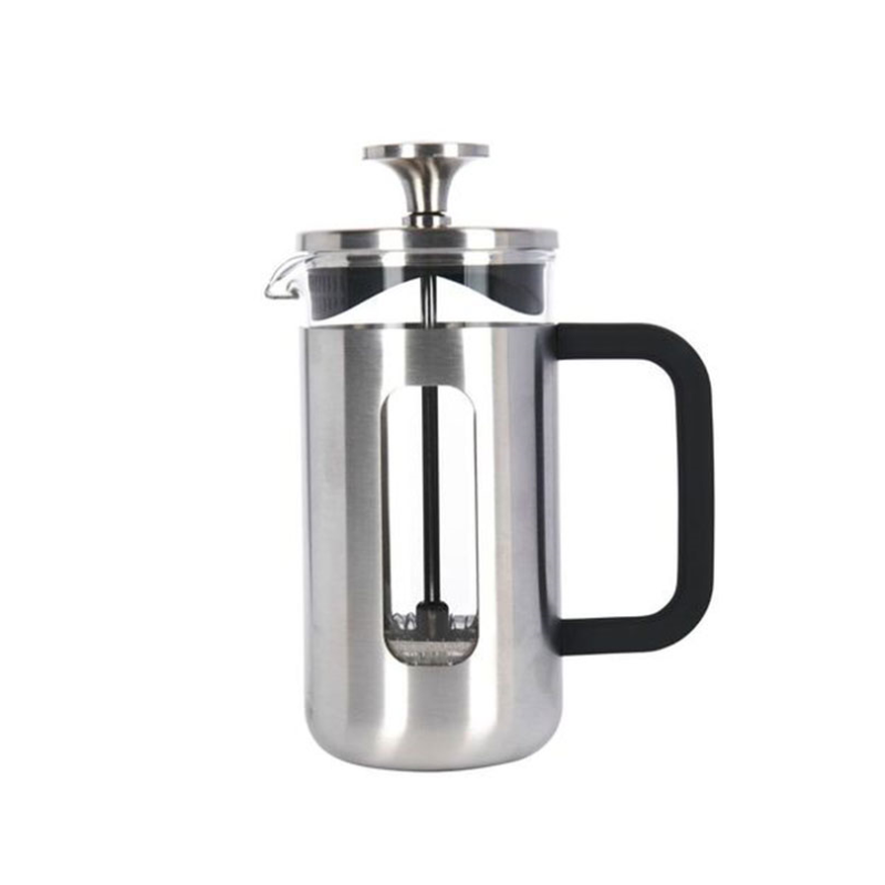 Pisa Brushed Stainless Steel Cafetière, 3 Cup, Silver-2