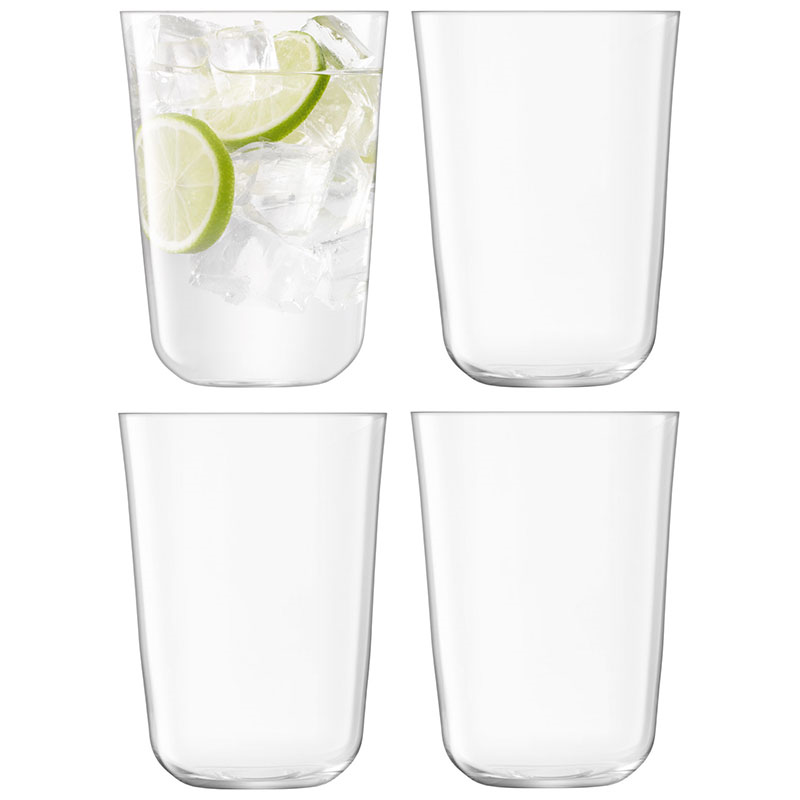 Arc Tumblers Set of 4, 550ml, Clear-0