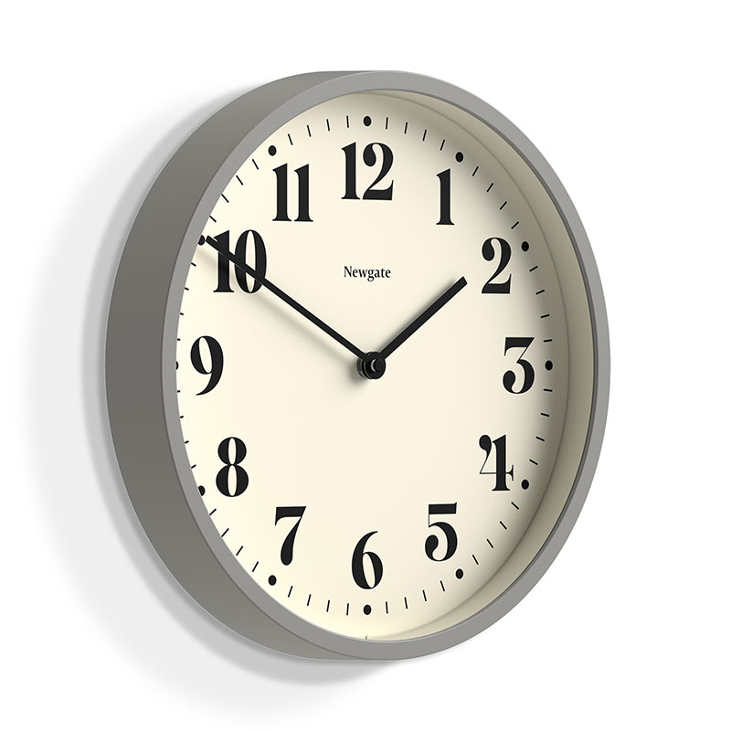 Number Four Wall Clock, D30cm, Posh Grey-2