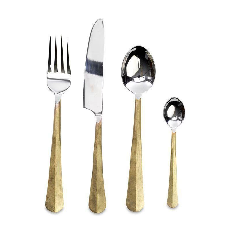 Osko 16 Piece Cutlery Set, Brushed Gold-1