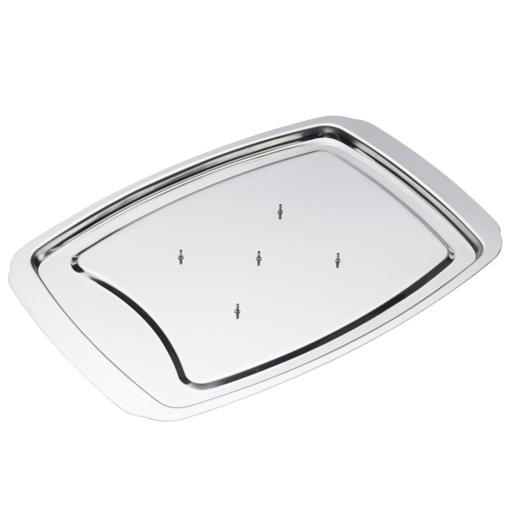 Spiked carving tray, 37 x 28cm, stainless steel-0