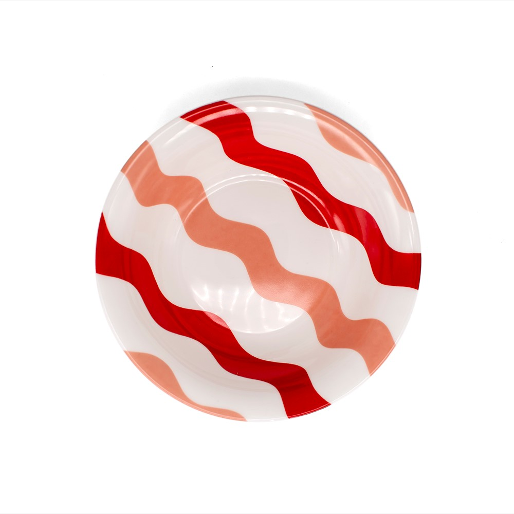 Scallop Collection Side plate, Dia 8 inches, Pink & Red-0