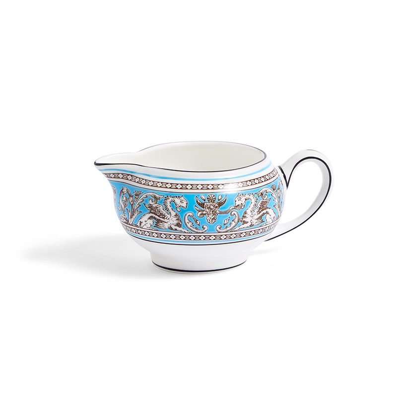 Florentine Cream, D12.1cm, Turquoise-0