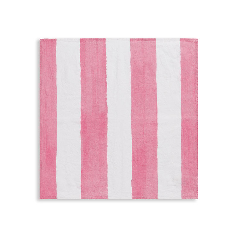 Stripe Linen Napkin, 50cm x 50cm, Rose Pink-0