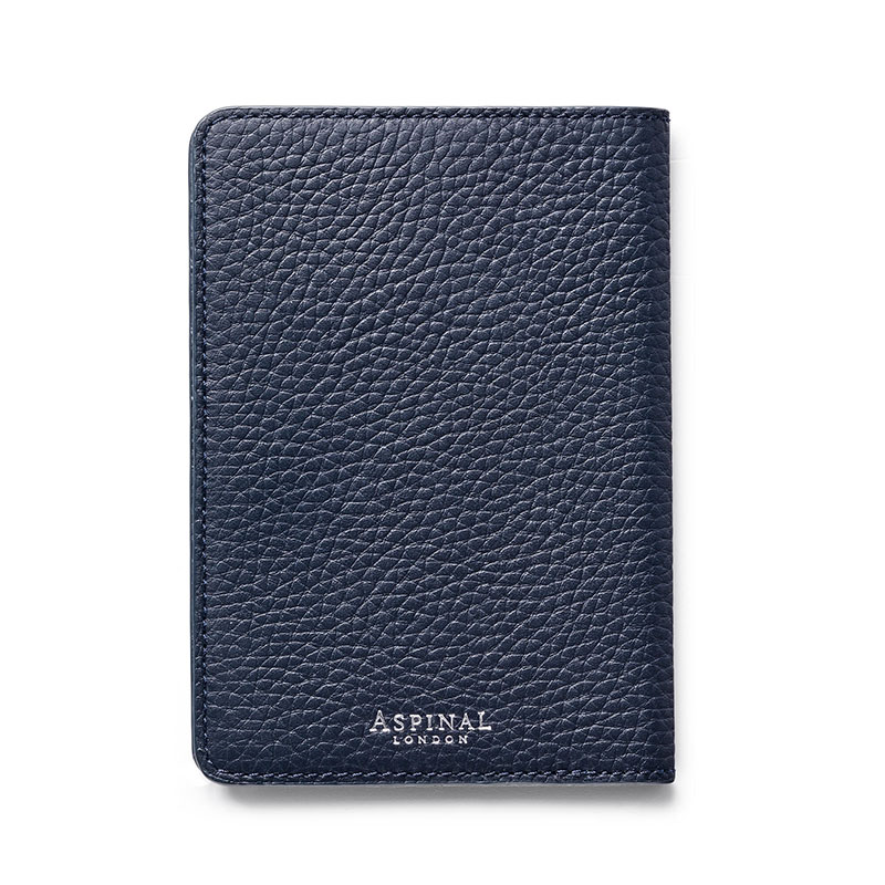 Passport Cover with Card Slots, H14 x W10cm, NavyPebble-0