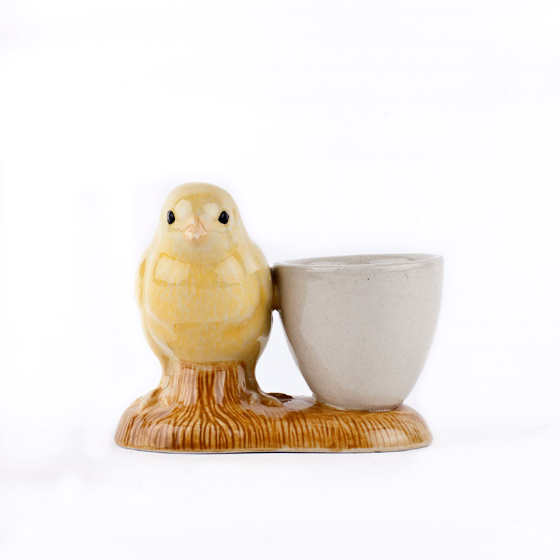 Yellow Chick Egg Cup, H8cm, Yellow-2