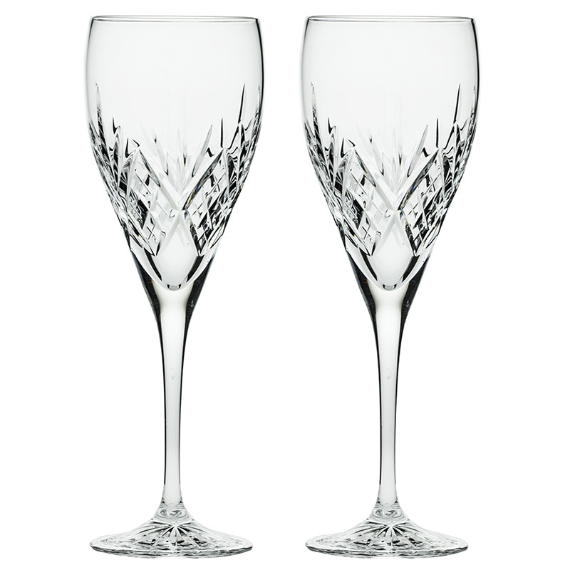 Highland Set of 2 Wine Glasses, 320ml, Clear-2