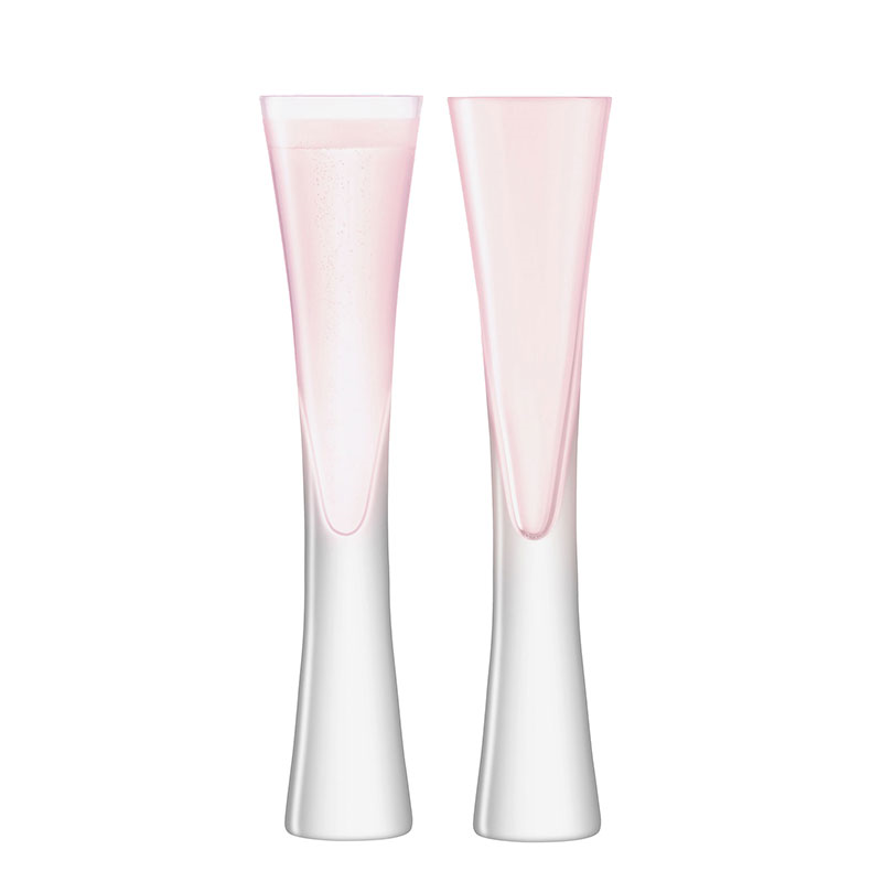 Moya Set of 2 Champagne Flutes, 170ml, Blush-1