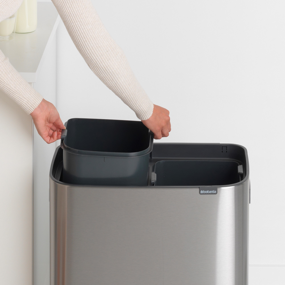 Bo Touch bin, 30 litre, Matt Steel Fingerprint Proof-14