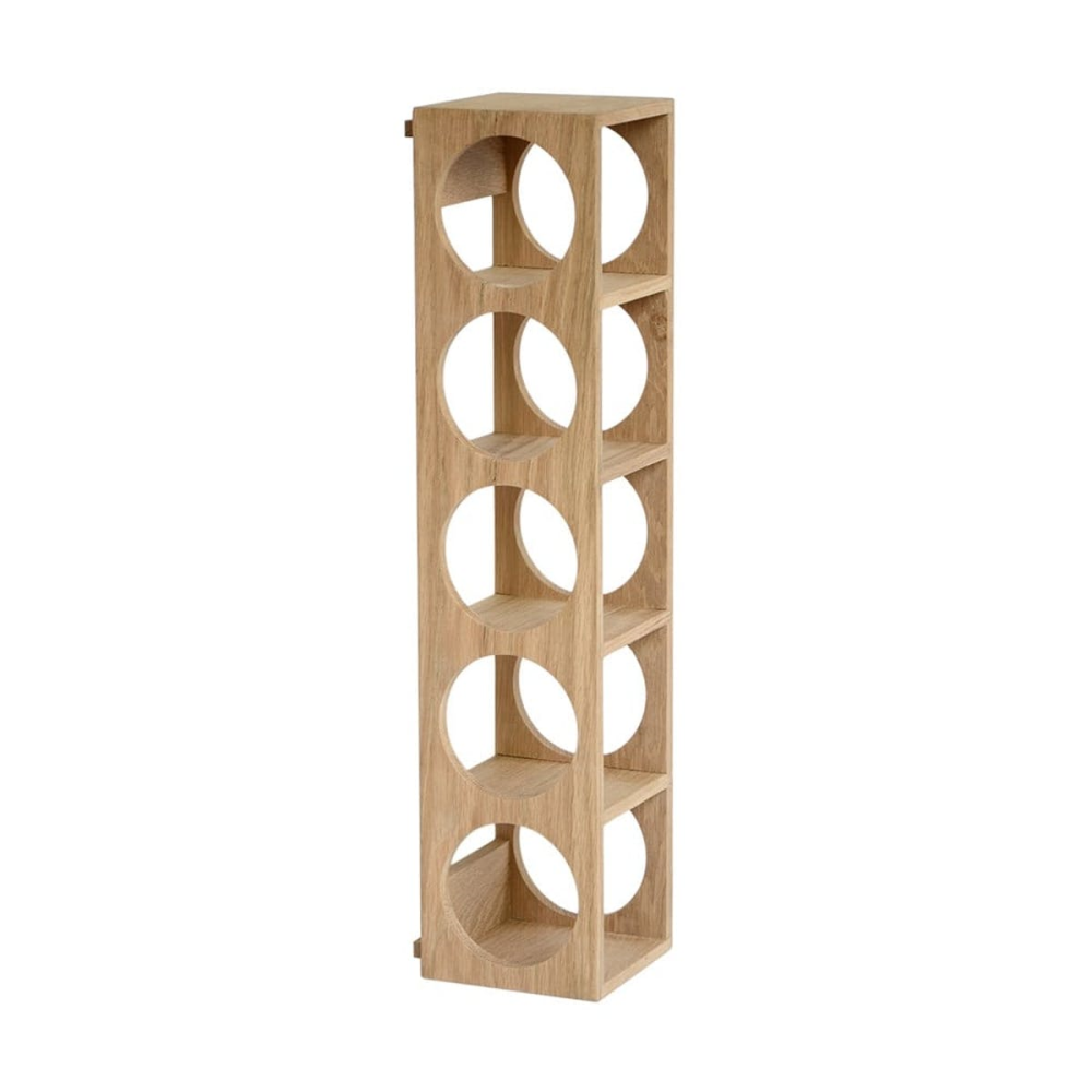 Wine O 5 Bottle Wine Rack, Oak-3