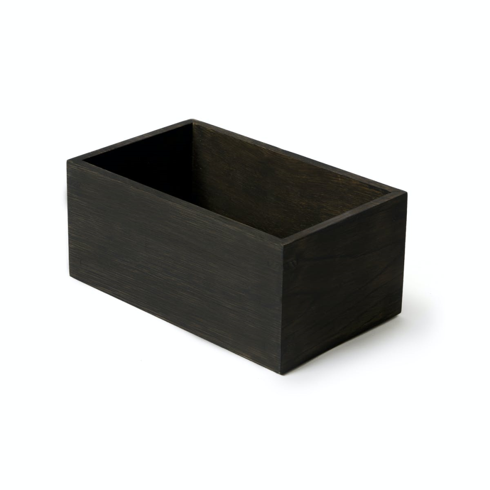 Mezza Storage box, H10 x W23 x D14cm, Dark Brown-1