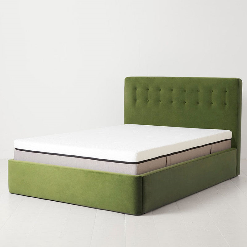 Bed 01 Velvet Double Frame, Vine-0