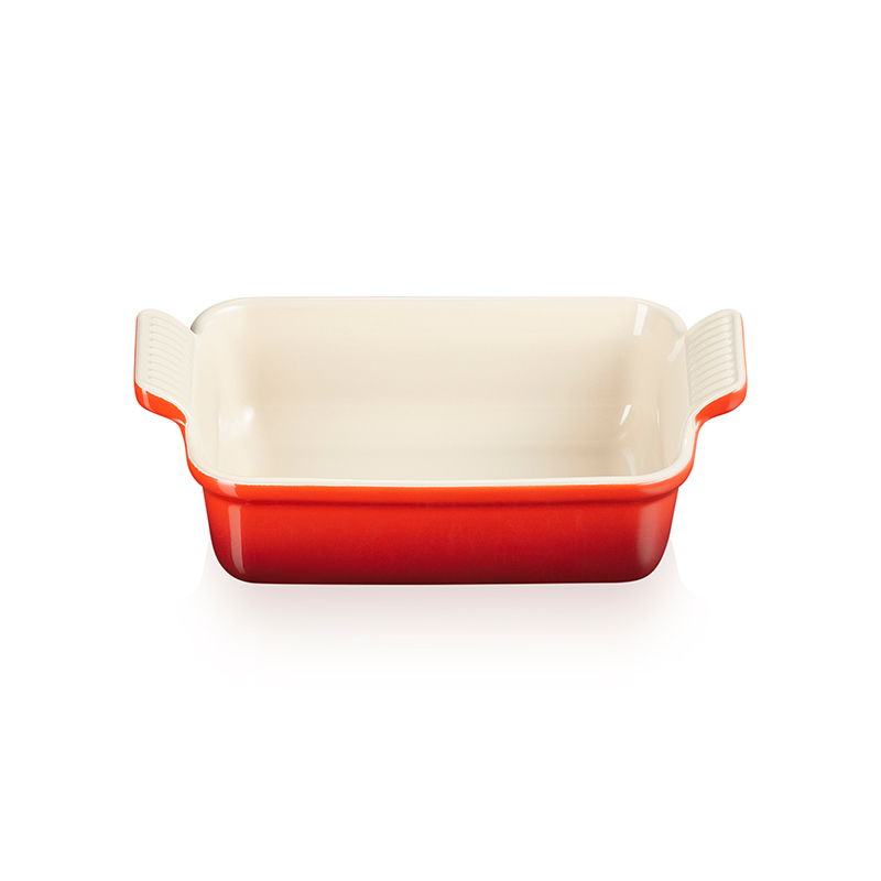 Stoneware Rectangular dish, 19 x 14cm - 1 litre, Cerise-0