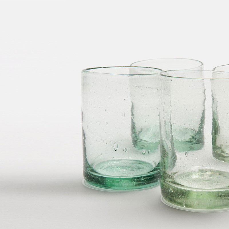 Zomi Set of 4 Tumblers, H10.5cm, Clear-2