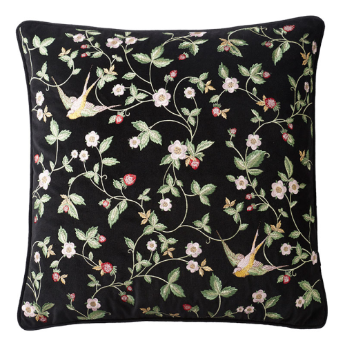 Wild Strawberry Cushion, 50 x 50cm, Noir-0