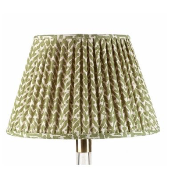 Lampshade, Gathered Bedwyn, Green Rabanna, 30cm-0