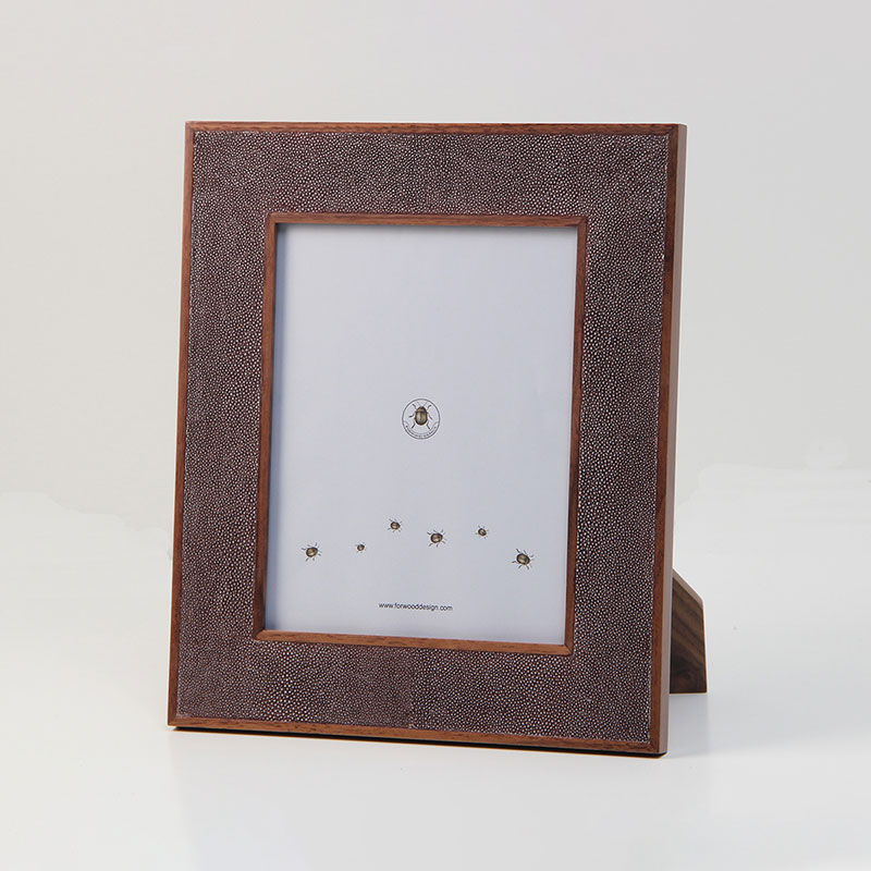 Classic Photo  Frame, 10 x 8", Mulberry Shagreen-2