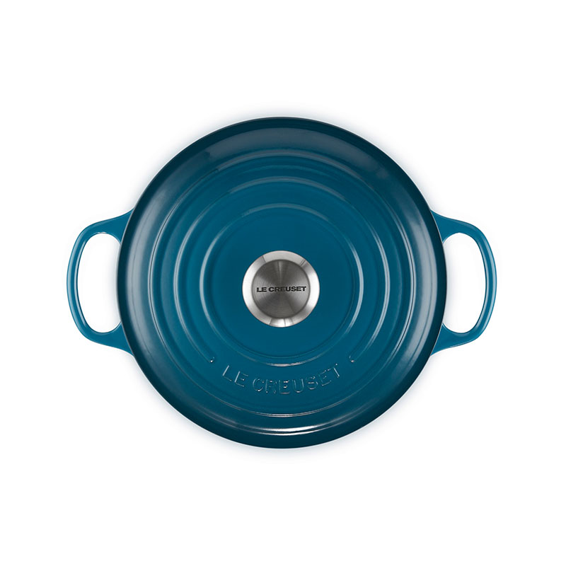 Signature Cast Iron Round casserole, Dia24cm - 4.2L, Deep Teal-3