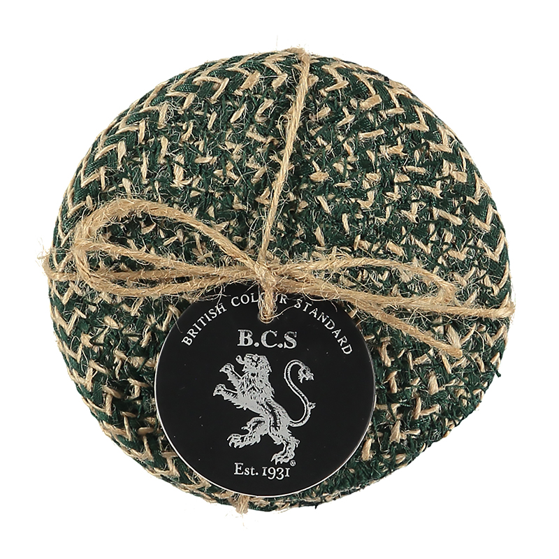 Jute Set of 4 Coasters, D10cm, Olive-1