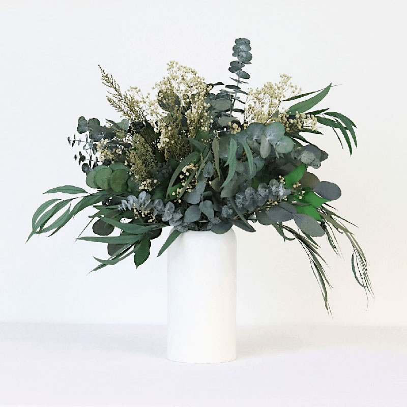 Greenery & Neutrals Large hand-tied bouquet, H42-48cm, Matcha-1