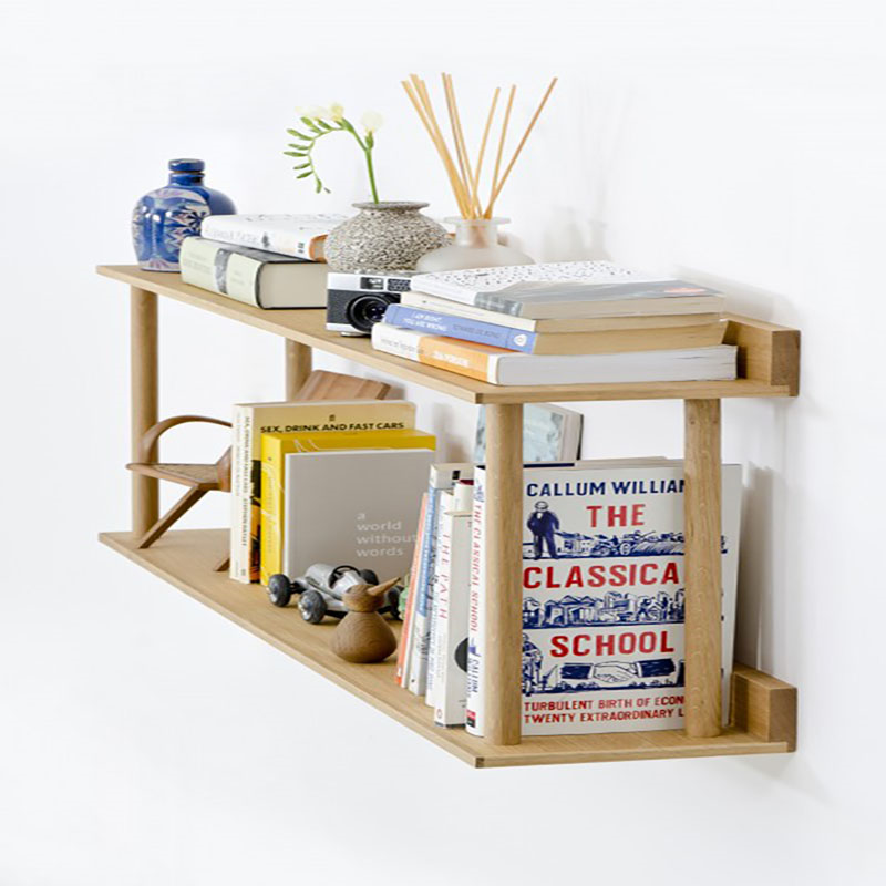 Platform 2 Shelf, H38 x W100cm, Oak-3