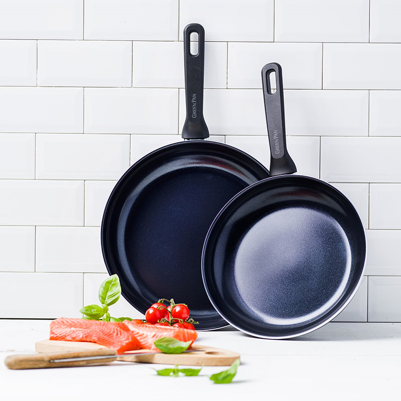 Memphis Non-Stick Frying Pan Set, Black-1