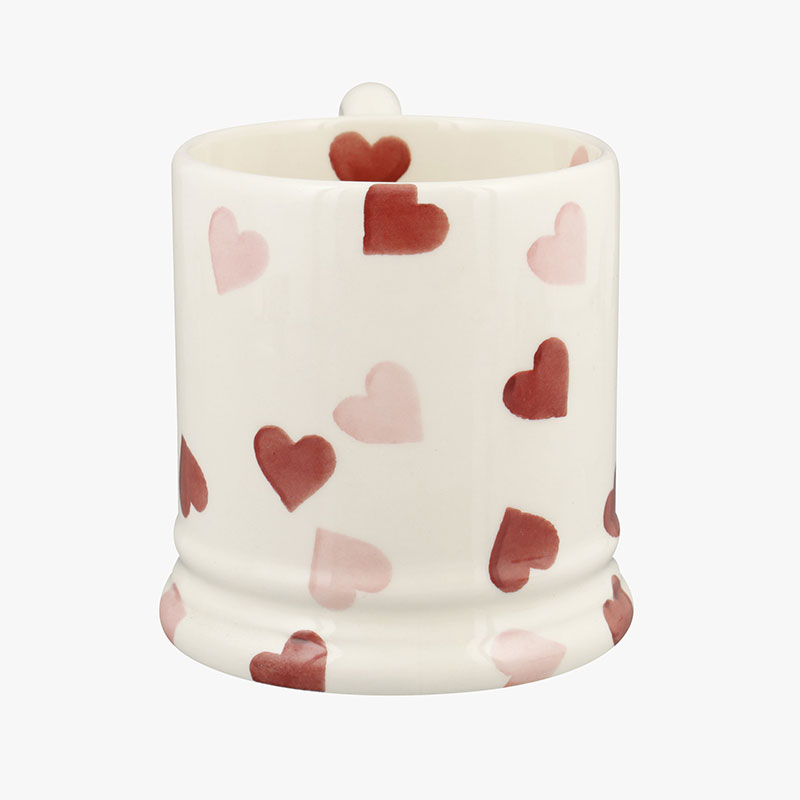 Pink Hearts Mug, 300ml, Cream-4