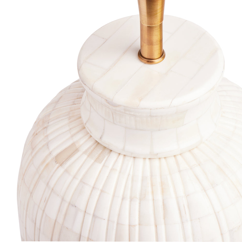 Albany Bone Table Lamp, H44cm, White-2