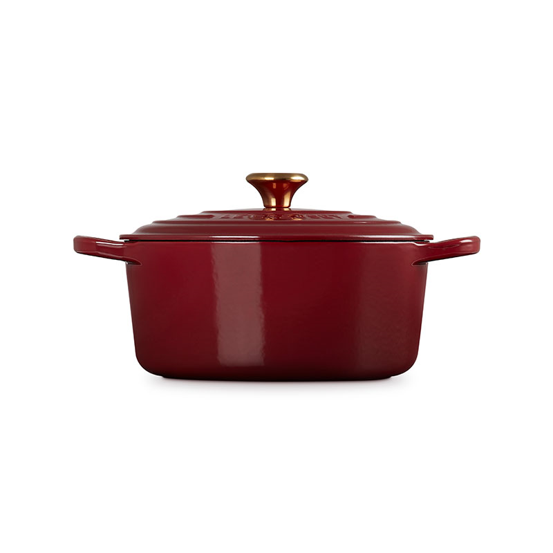 Signature Cast Iron Round Casserole, 22cm, Garnet-2