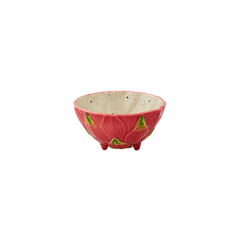 Tropical Fruits Pitaya Bowl, D14cm, Red/White-1