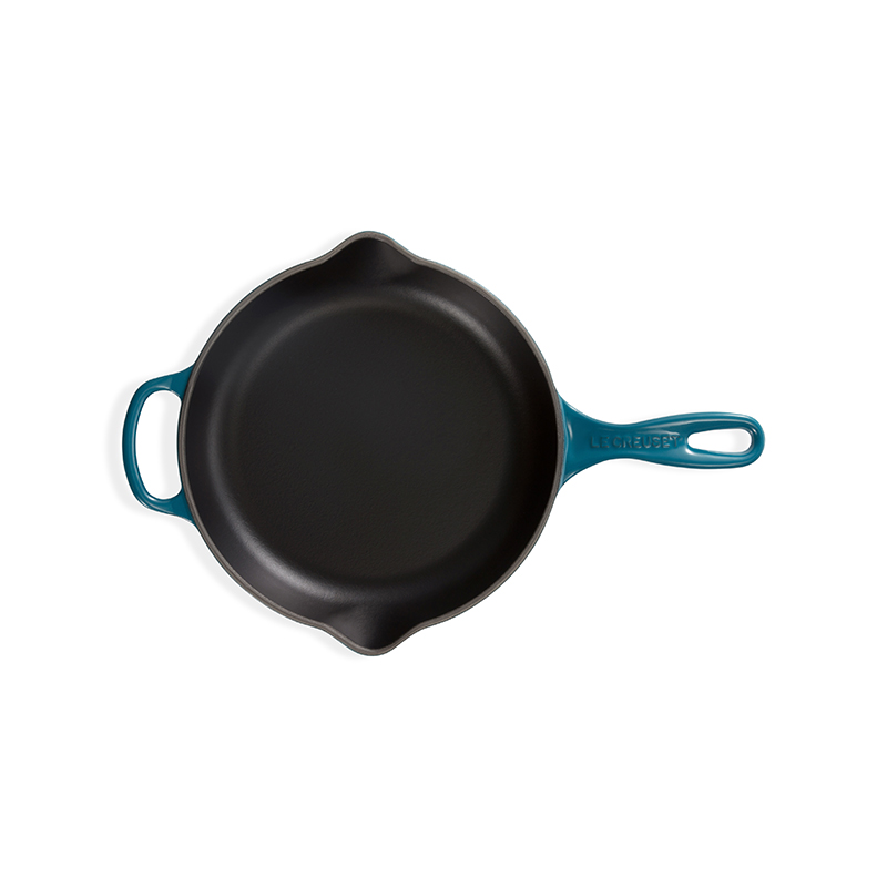 Le Creuset Signature Cast Iron 23cm Frying Pan Deep Teal-1