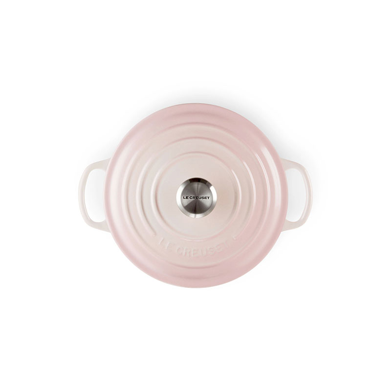 Signature Cast Iron Round casserole, 20cm - 2.4 litre, shell pink-1