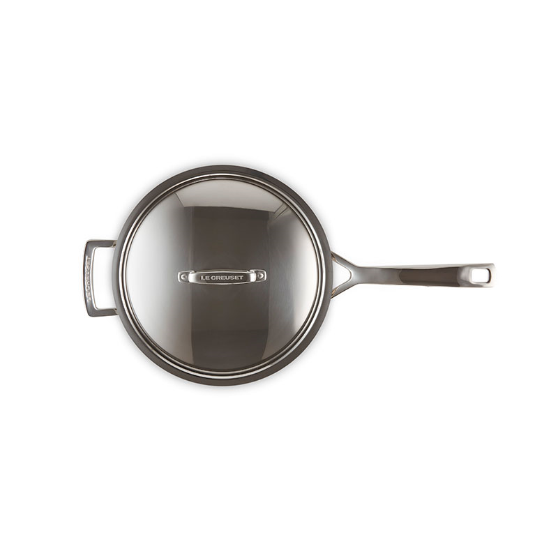 Classic 3-ply Non-Stick Chefs Pan, 24cm, Stainless Steel-3