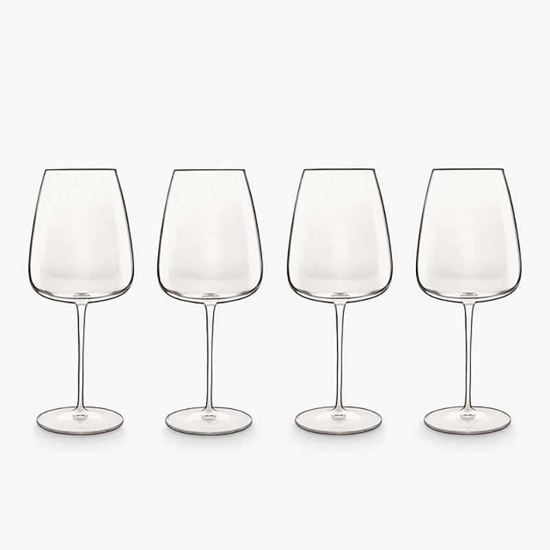 Talismano Set of 4 Bordeaux Red Wine Glasses, 700ml, Clear-1