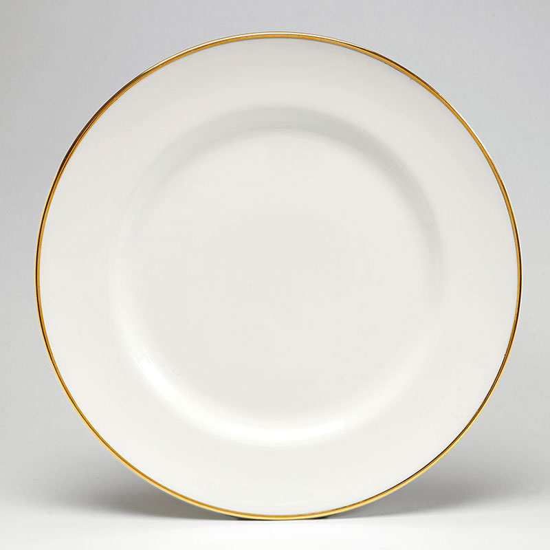 Dinner Plate, D26cm, Gold Rim-0