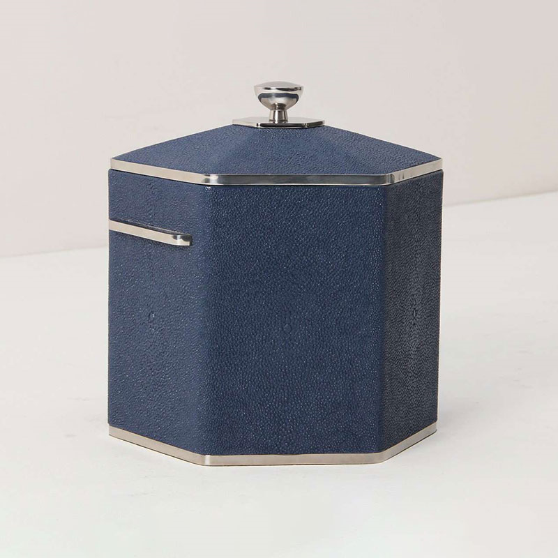 Ice Bucket, Nile Blue Shagreen-6