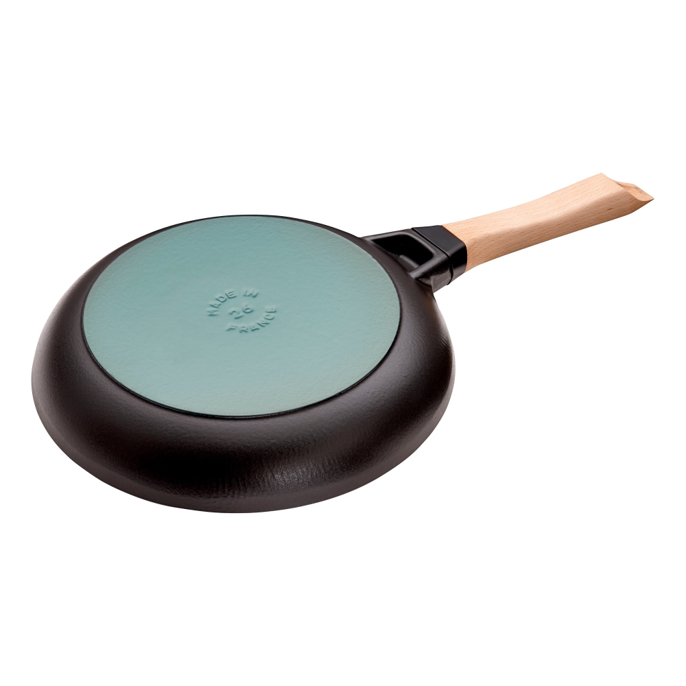 Frying pan with wooden handle, 26cm, Black-1