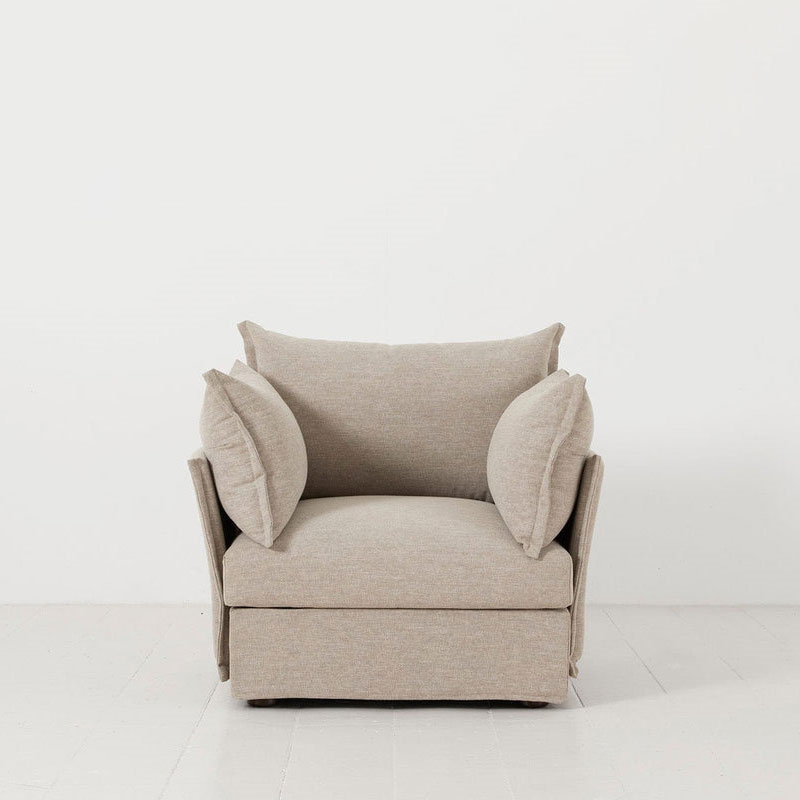 Model 06 Linen Armchair, Pumice-1